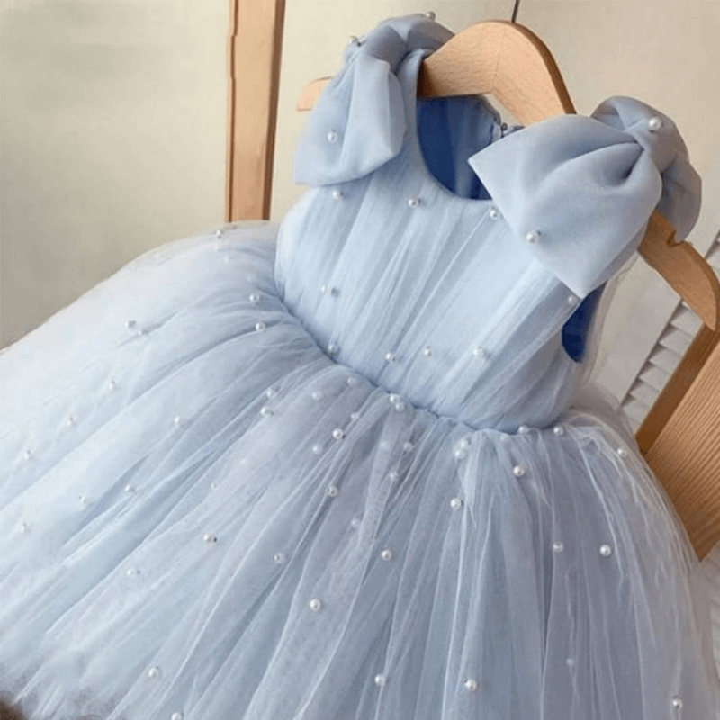 Vestido Princesa Pearl Bow Sem Mangas