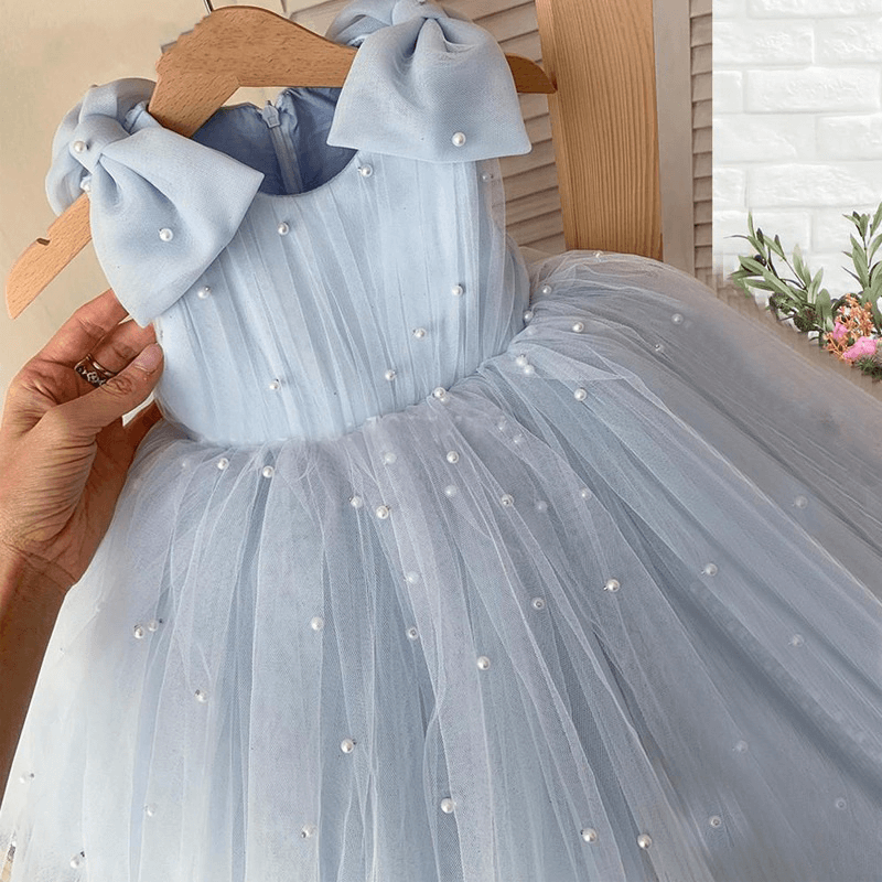 Vestido Princesa Pearl Bow Sem Mangas