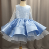 Vestido tutu de manga comprida com lantejoulas