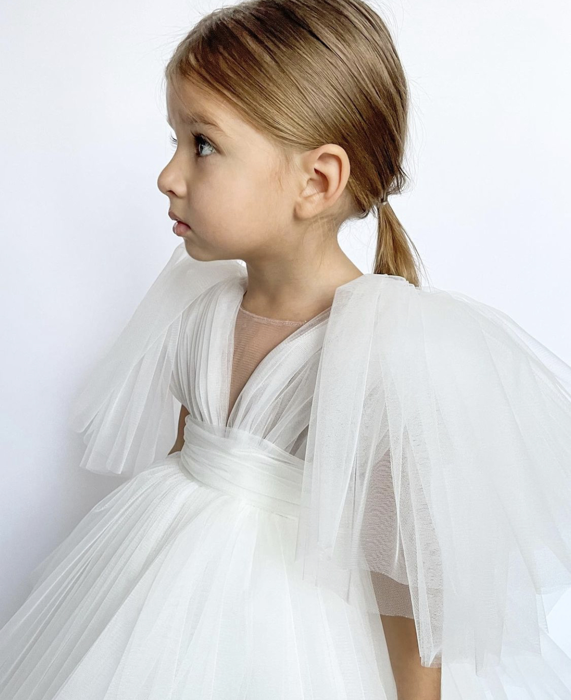 Princesa Tutu Cap Sleeve Tule branco Derss