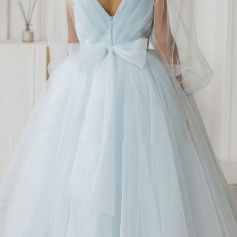 Vestido princesa de tule até o chão