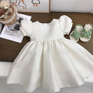 Vestido Bufante Relevo Branco